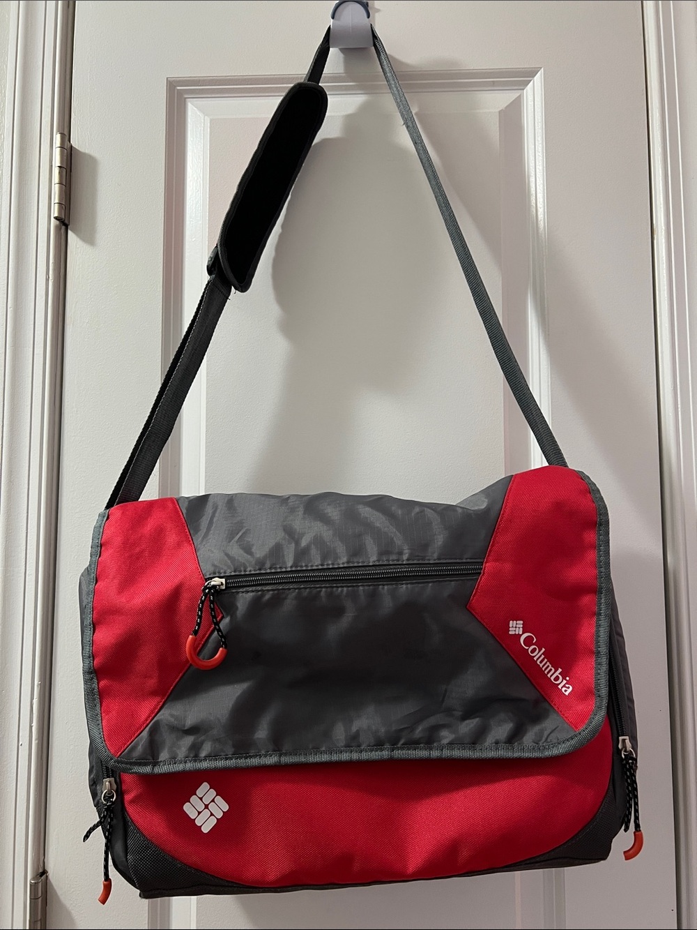Columbia Diaper Bag Gray and Red